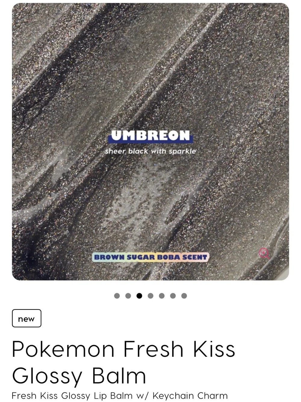 ColourPop Fresh Kiss Glossy Balm — Umbreon Sparkle (Black)